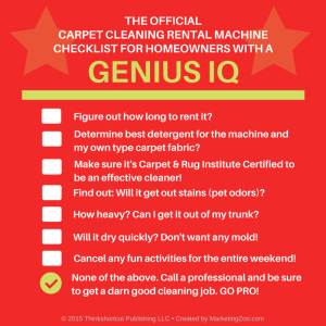 Lost Weekend: Rent or hire checklist